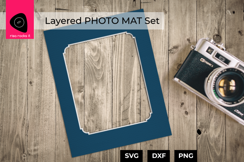 layered-photo-mat-set-svg-png-dxf