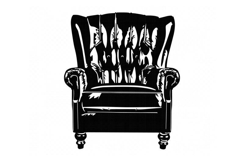 antique-leather-wingback-chair-svg-dxf-png-eps-cricut-silhouette