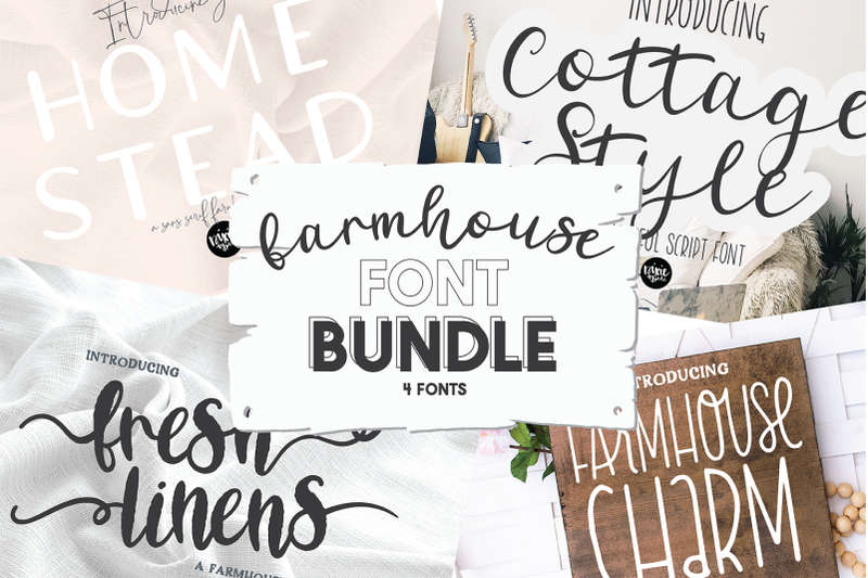 rustic-farmhouse-font-bundle-4-fonts
