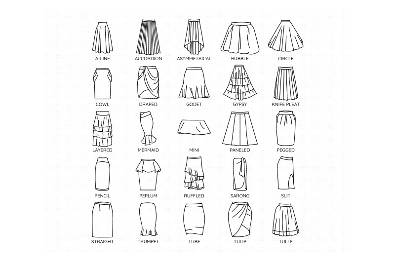 women's skirt svg, dxf, png, eps, cricut, silhouette, cut file By ...