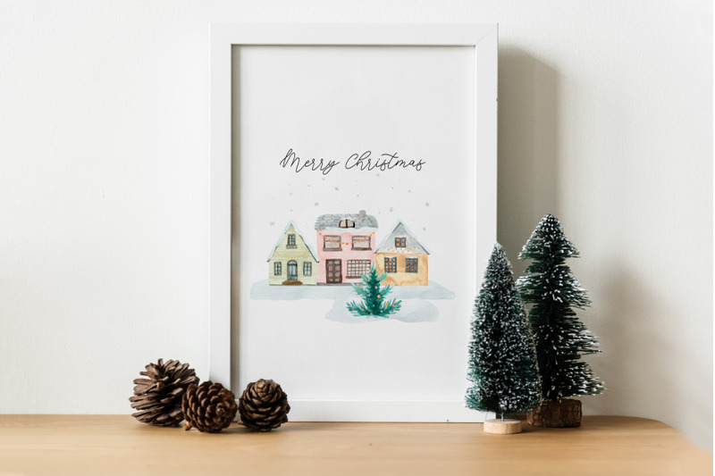 winter-town-watercolor-cards