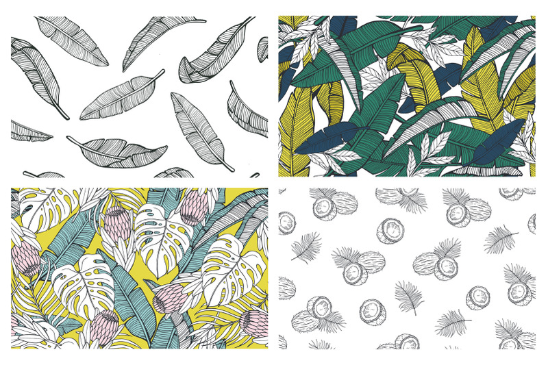hand-drawn-tropical-patterns