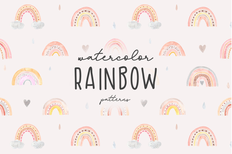 watercolor-rainbow-cute-patterns