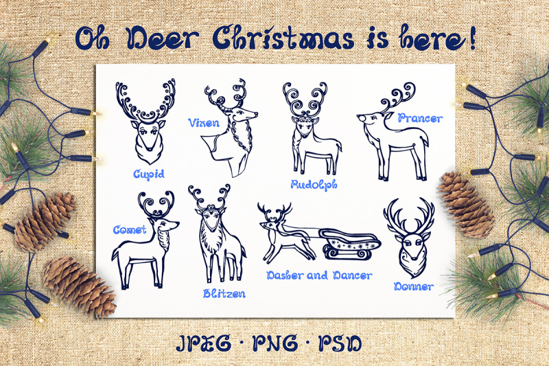 8-hand-drawn-christmas-deer
