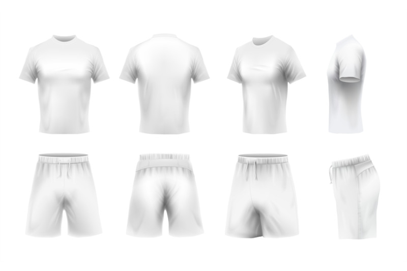 realistic-t-shirt-and-shorts-mockup-white-t-shirts-template-sport-un