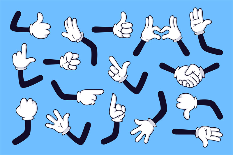 cartoon-arms-gloved-hands-with-different-gestures-various-comic-hand