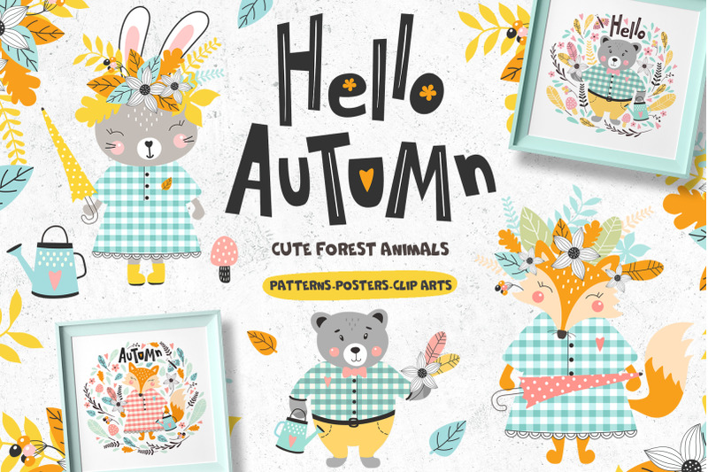 hello-autumn-set-forest-animals