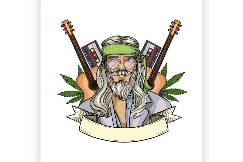 hand-drawn-sketch-hippie-man