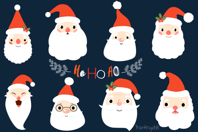 cute-santa-clipart-set-santa-faces-clip-art-santa-head-christmas-santa-claus