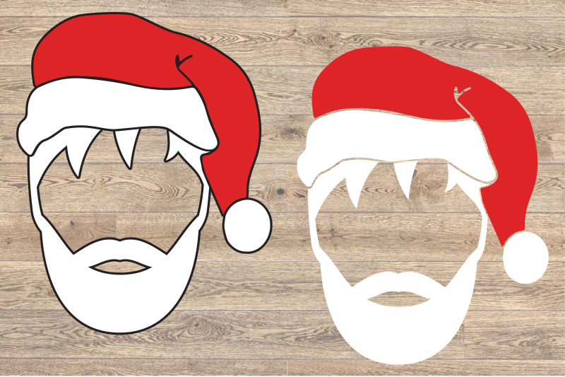Download Santa Face Santa Claus beard SVG Christmas Santa Claus SVG ...
