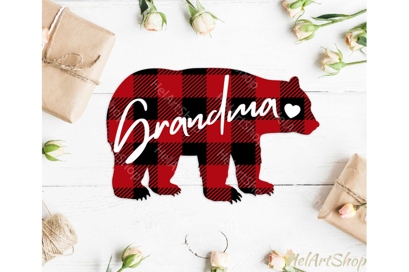 grandma-bear-svg-buffalo-plaid-svg