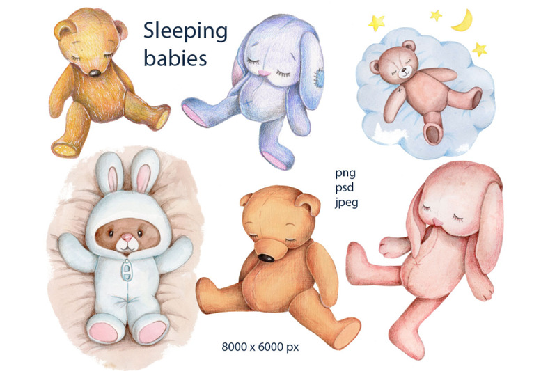 sleeping-toy-babies