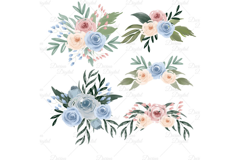 watercolor-flower-bouquets