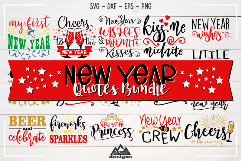 new-year-quotes-bundle-svg-design