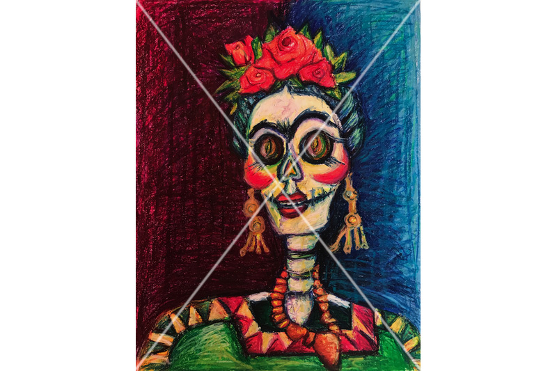 catrina-skeletons-oil-pastel-clip-art