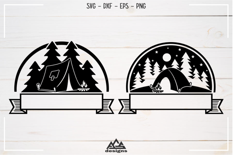 camp-camping-ribbon-svg-design