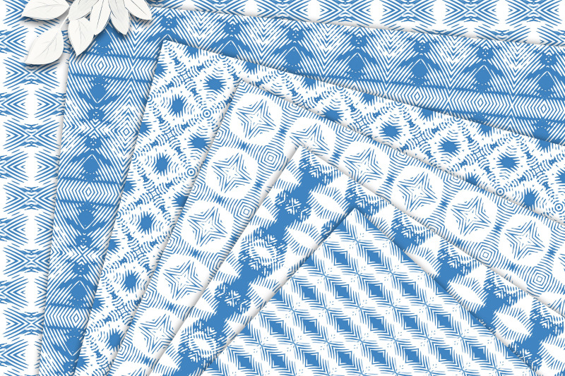 white-and-blue-ethnic-seamless-patterns