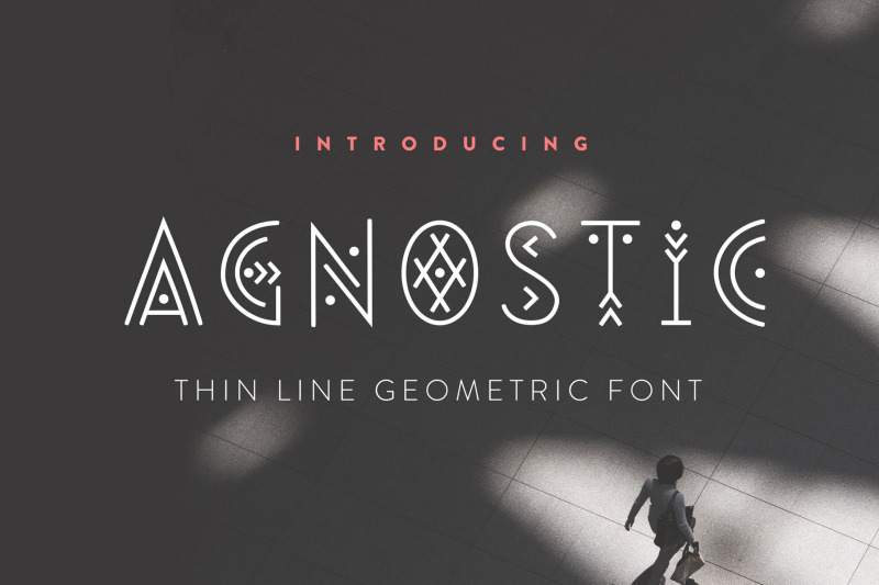 agnostic-thin-line-geometric-font