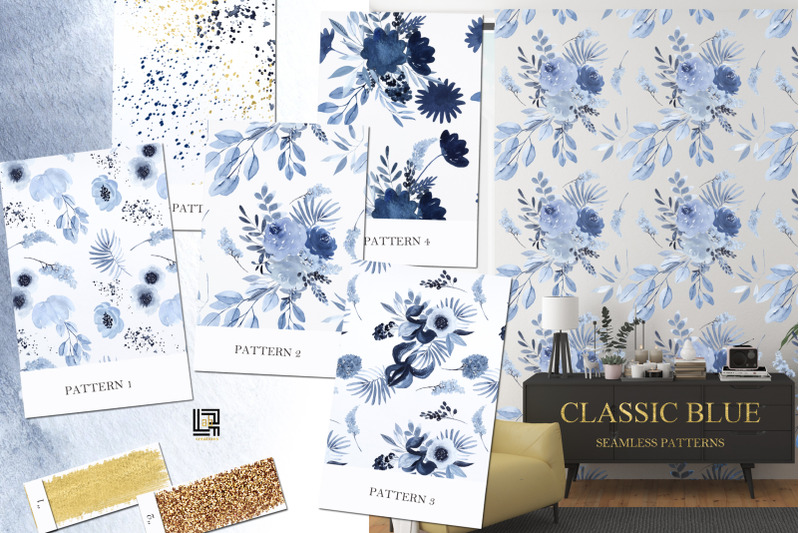 classic-blue-large-watercolor-floral-collection