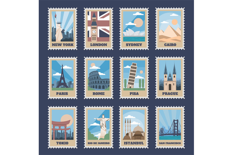 travel-postage-stamps-vintage-stamp-with-national-landmarks-retro-st