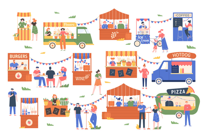 street-food-marketplace-outdoor-farmers-market-characters-buy-and-se