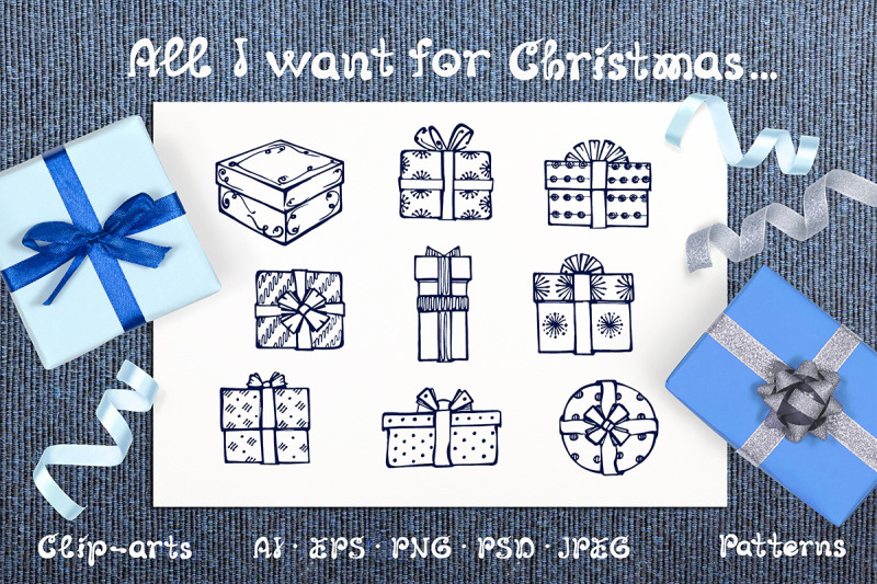 hand-drawn-christmas-gift-boxes-seamless-patterns-and-cards