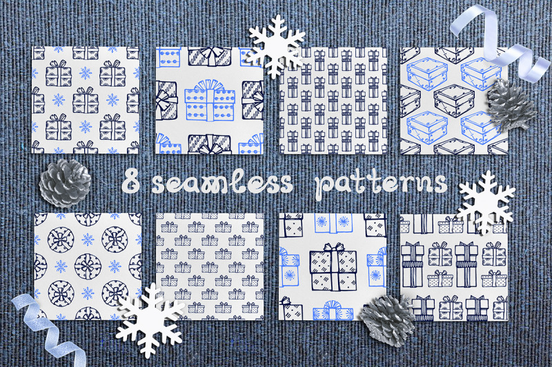 hand-drawn-christmas-gift-boxes-seamless-patterns-and-cards
