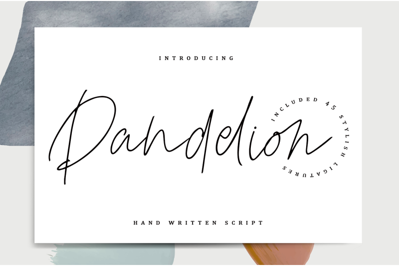 dandelion-stylish-script
