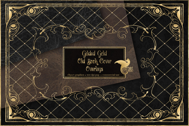 gilded-gold-old-book-cover-overlays