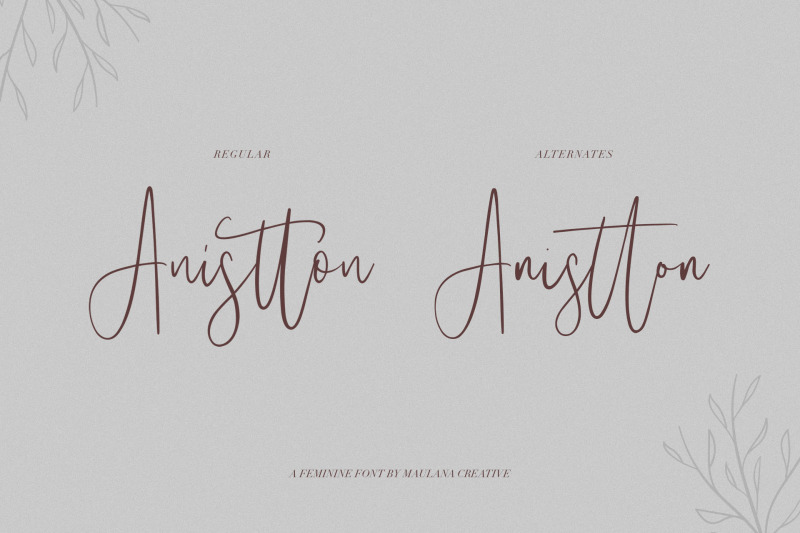 anistton-feminine-font