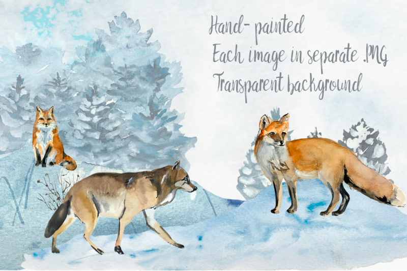 watercolor-winter-woodland-clip-art-set
