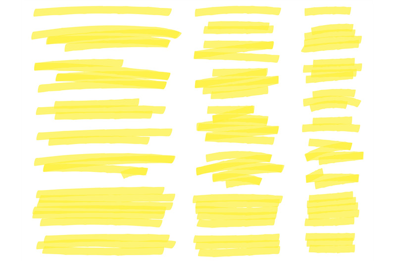 highlight-marker-lines-yellow-text-highlighter-markers-strokes-highl