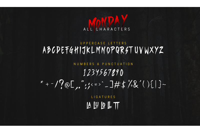 monday-horror-brush-font