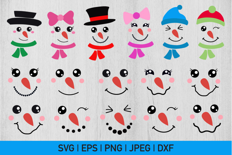 snowman-faces-bundle-svg