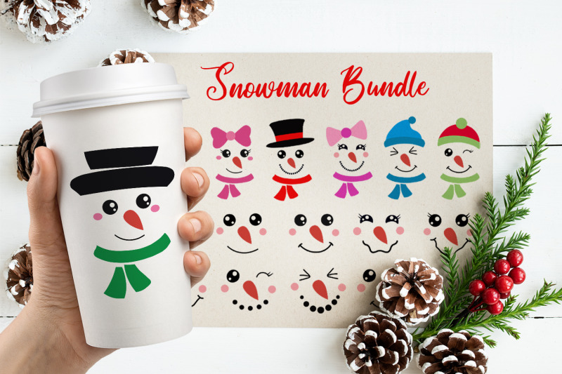 snowman-faces-bundle-svg