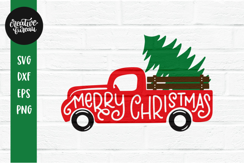 merry-christmas-truck-svg-dxf-cut-file-red-vintage-truck-svg-cut-file