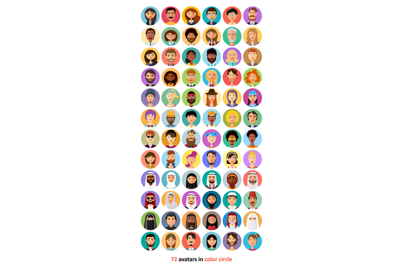 72-avatar-icons-vector-people-collection