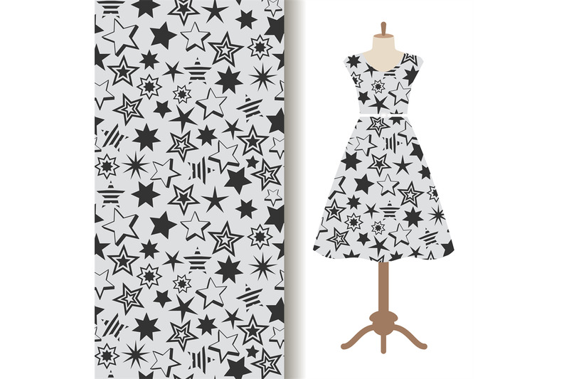 womens-dress-fabric-pattern-with-stars