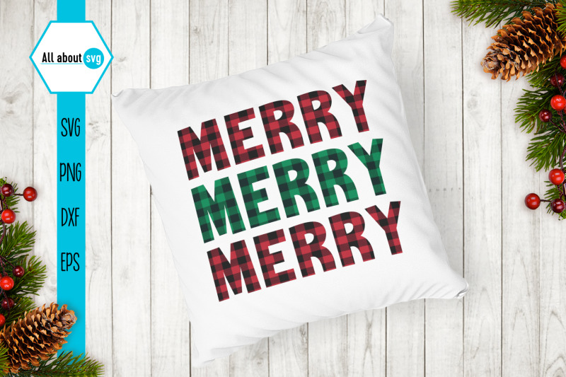 merry-merry-merry-christmas-plaid-svg