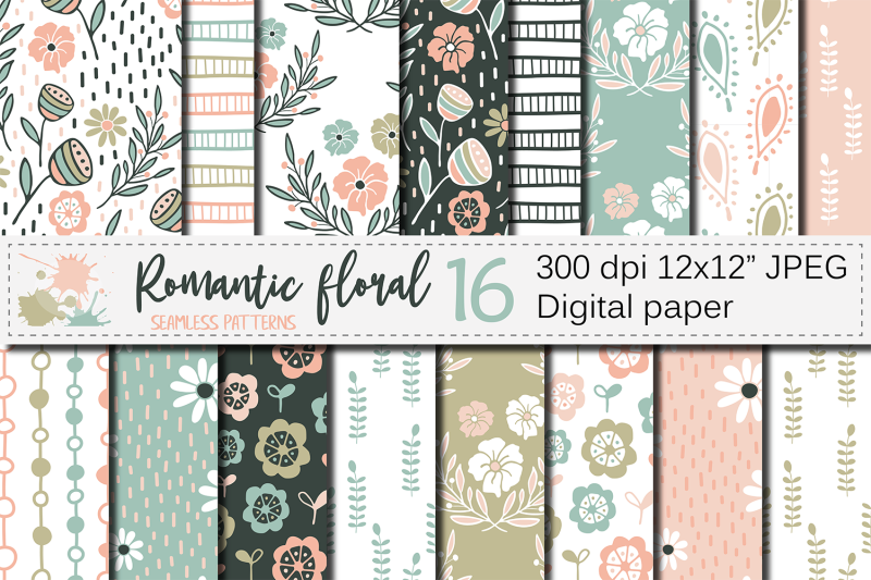 romantic-floral-seamless-digital-paper-pastel-floral-patterns