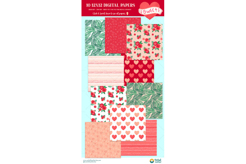 tropical-valentine-clipart-amp-pattern-collection