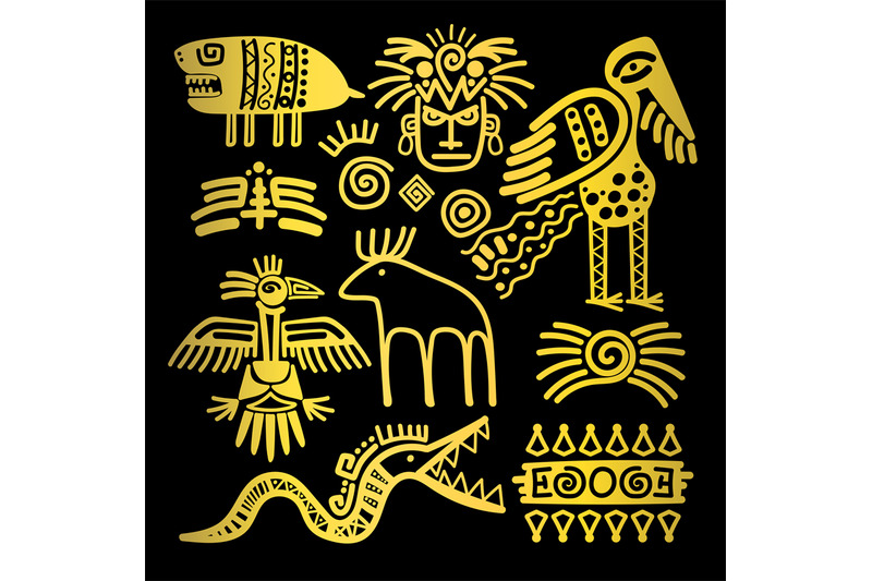golden-indian-traditional-signs-and-symbols