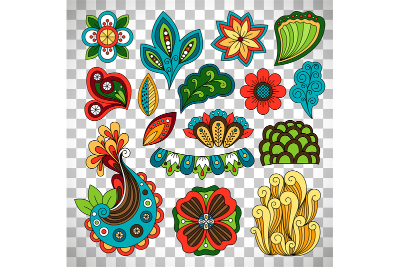 doodle-floral-paisley-elements