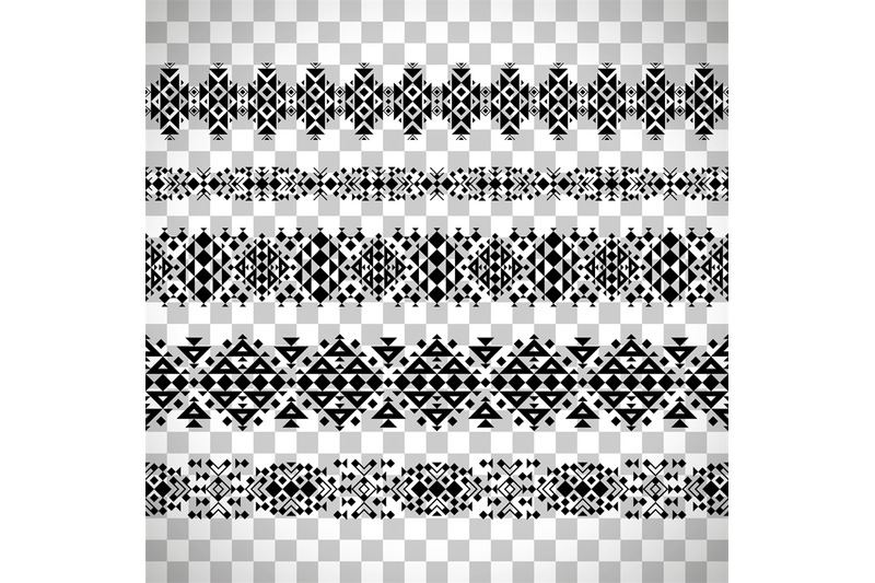 horizontal-seamless-ethnic-pattern-set