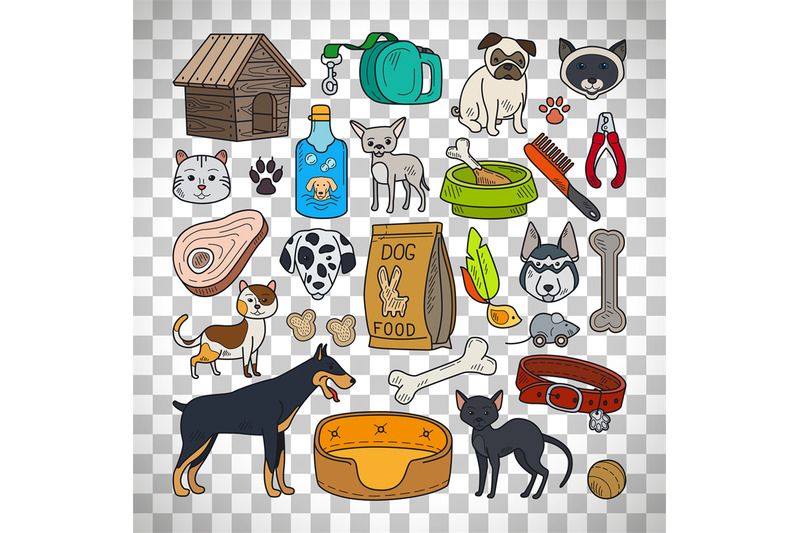 cats-and-dogs-on-transparent-background