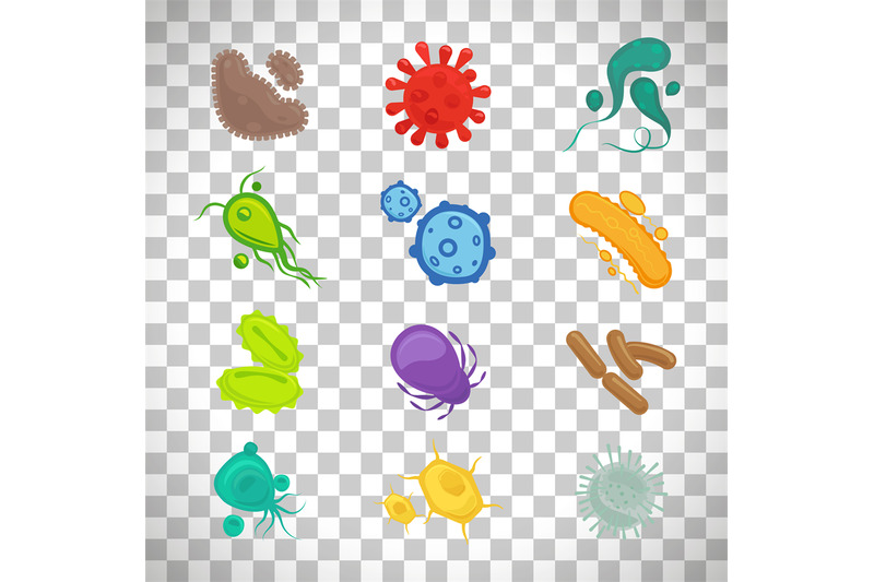 colorful-virus-signs-on-transparent-background