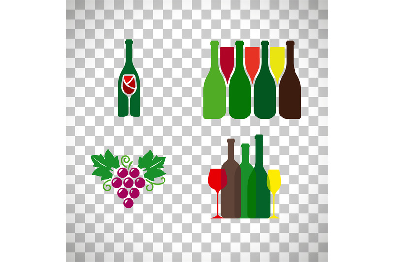 wine-logo-with-grape-set