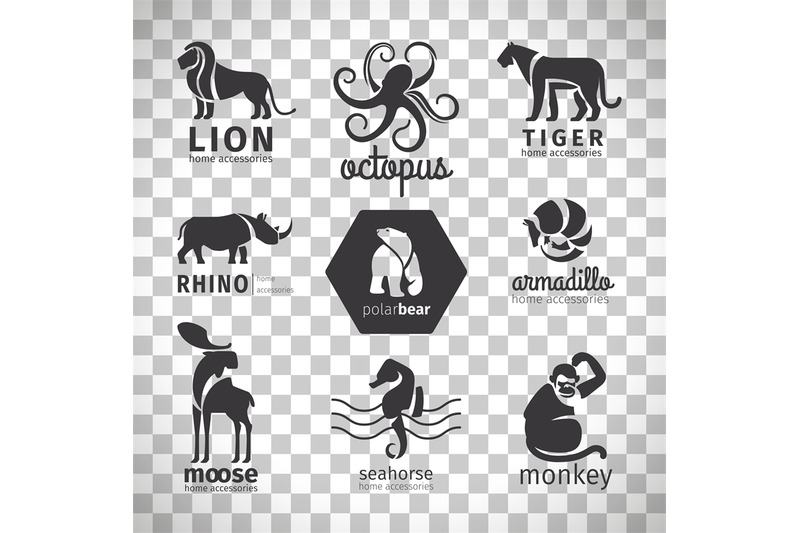 black-silhouette-animals-logos