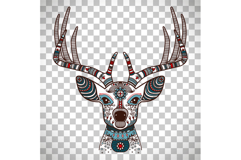 colorful-deer-head-with-ethnic-ornament