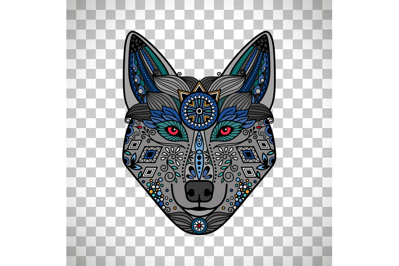 wolf-poster-in-ethnic-boho-style